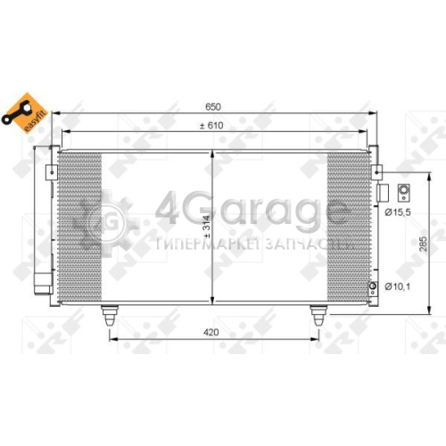 NRF 35855 Конденсатор кондиционер EASY FIT