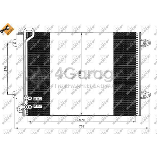 NRF 35614 Конденсатор кондиционер EASY FIT