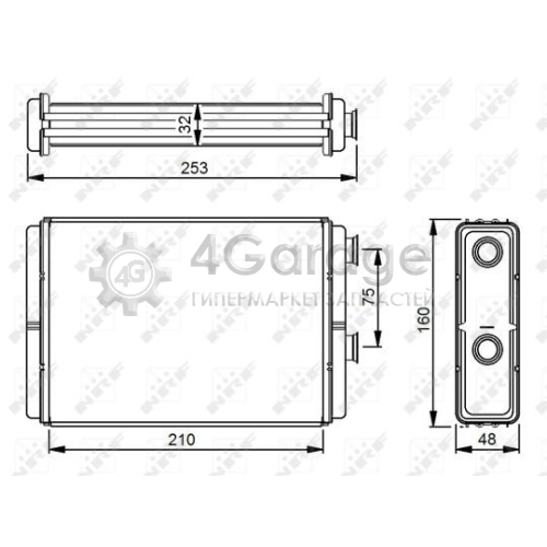 NRF 53233 Теплообменник отопление салона