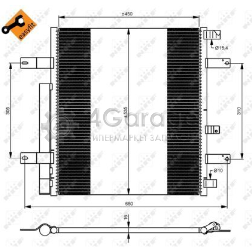 NRF 35925 Конденсатор кондиционер EASY FIT