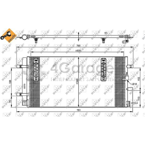 NRF 35916 Конденсатор кондиционер EASY FIT