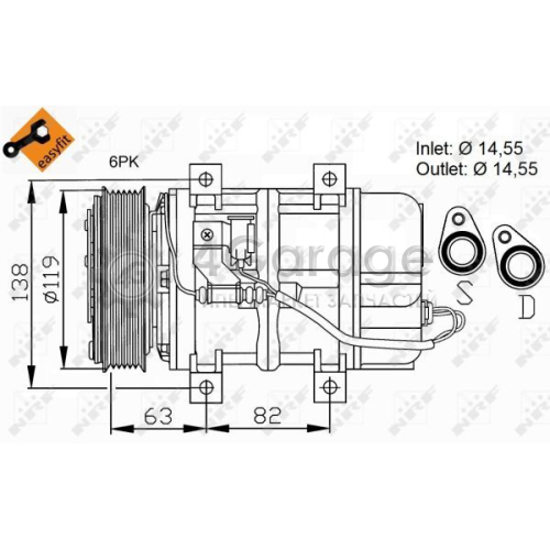 NRF 32109 Компрессор кондиционер EASY FIT в Красноярске