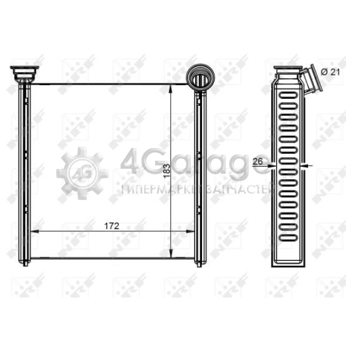 NRF 54342 Теплообменник отопление салона