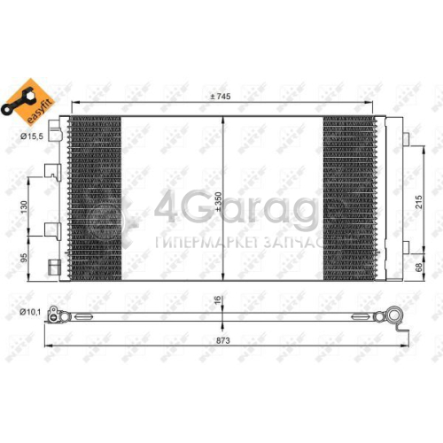 NRF 35972 Конденсатор кондиционер EASY FIT