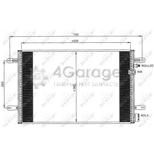 NRF 35605 Конденсатор кондиционер EASY FIT