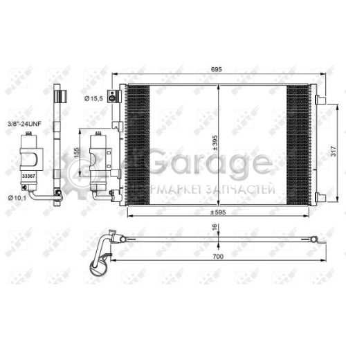 NRF 35973 Конденсатор кондиционер EASY FIT