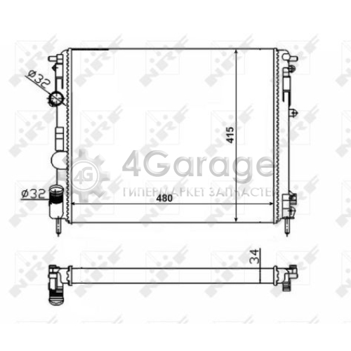 NRF 58217 Радиатор охлаждение двигателя