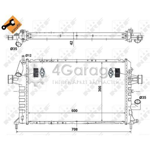 NRF 506616 Радиатор охлаждение двигателя EASY FIT