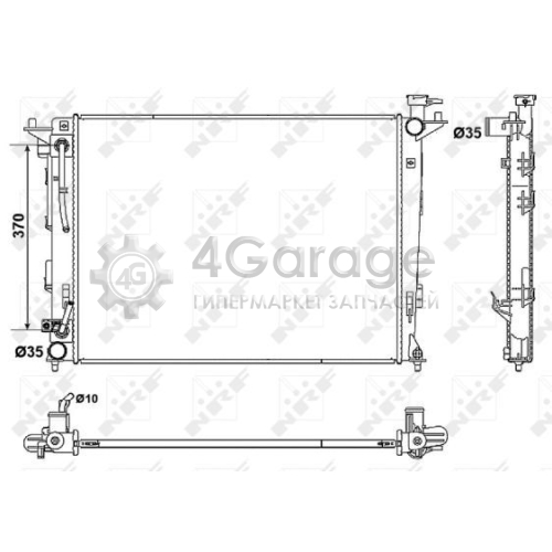 NRF 53051 Радиатор охлаждение двигателя