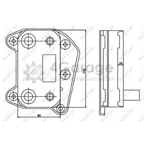 NRF 31183 масляный радиатор двигательное масло EASY FIT