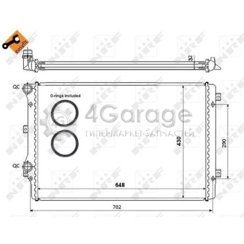 NRF 53816 Радиатор охлаждение двигателя EASY FIT