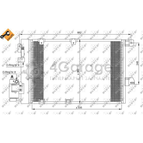 NRF 35301 Конденсатор кондиционер EASY FIT