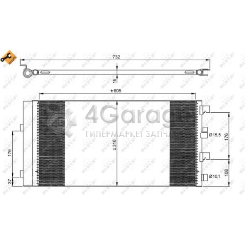 NRF 35969 Конденсатор кондиционер EASY FIT