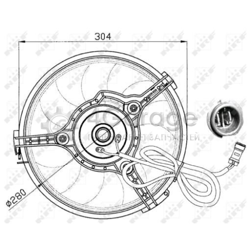 NRF 47023 Вентилятор охлаждение двигателя