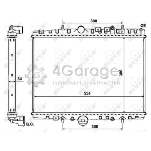NRF 53787 Радиатор охлаждение двигателя EASY FIT