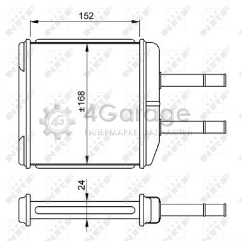 NRF 54260 Теплообменник отопление салона