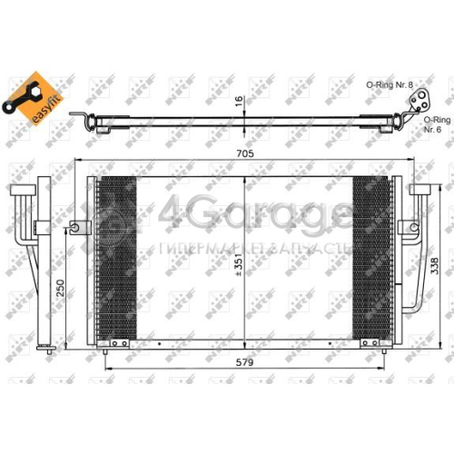 NRF 35234 Конденсатор кондиционер EASY FIT