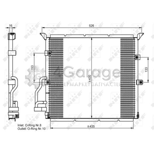 NRF 35586 Конденсатор кондиционер