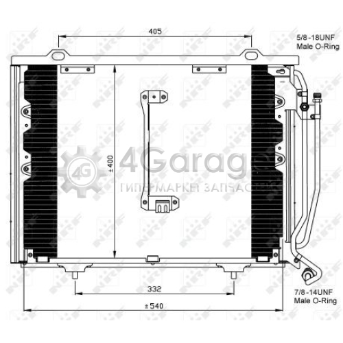 NRF 35215 Конденсатор кондиционер EASY FIT