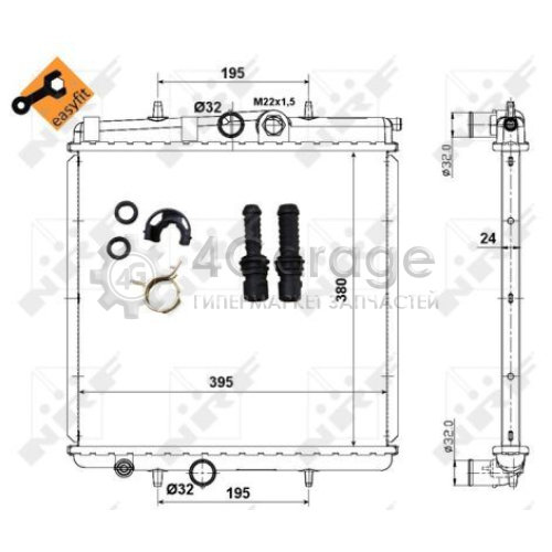 NRF 509523 Радиатор охлаждение двигателя EASY FIT