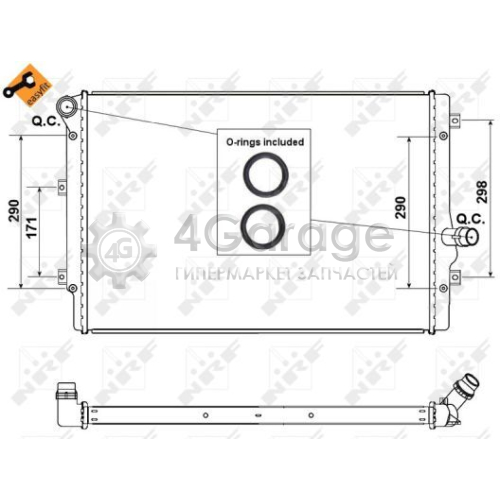 NRF 53425 Радиатор охлаждение двигателя EASY FIT