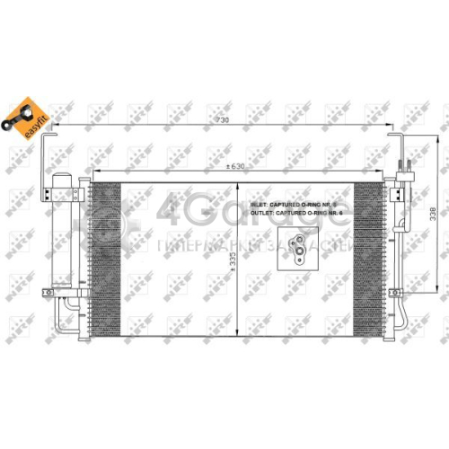 NRF 35429 Конденсатор кондиционер EASY FIT