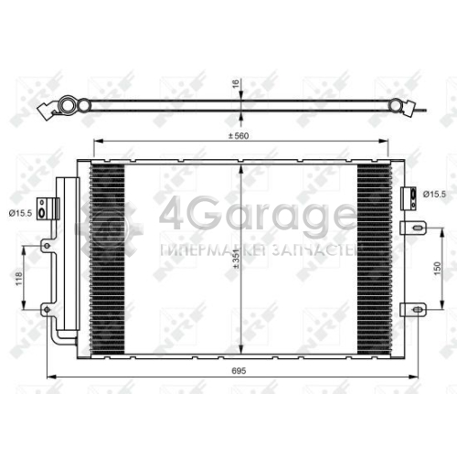 NRF 350083 Конденсатор кондиционер EASY FIT