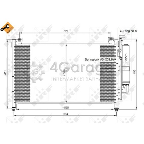 NRF 35870 Конденсатор кондиционер EASY FIT