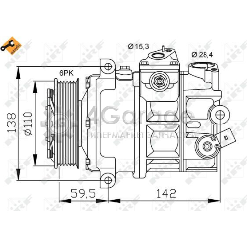 NRF 32147 Компрессор кондиционер EASY FIT