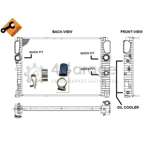 NRF 53422 Радиатор охлаждение двигателя EASY FIT