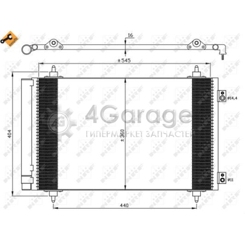 NRF 35844 Конденсатор кондиционер EASY FIT