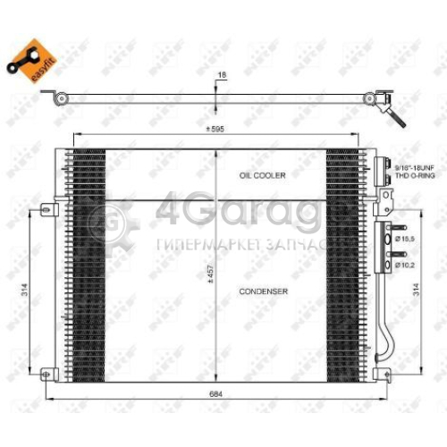 NRF 35920 Конденсатор кондиционер EASY FIT