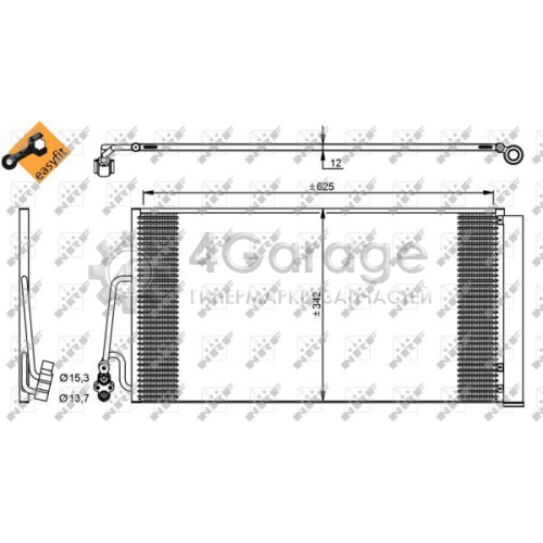 NRF 35898 Конденсатор кондиционер EASY FIT