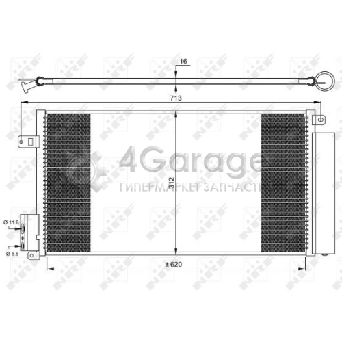 NRF 35750 Конденсатор кондиционер EASY FIT