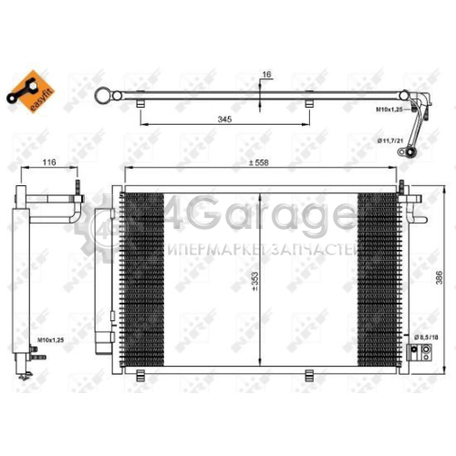 NRF 35903 Конденсатор кондиционер EASY FIT