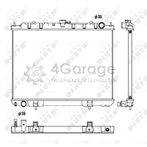 NRF 53450 Радиатор охлаждение двигателя