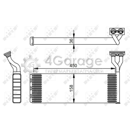 NRF 54285 Теплообменник отопление салона