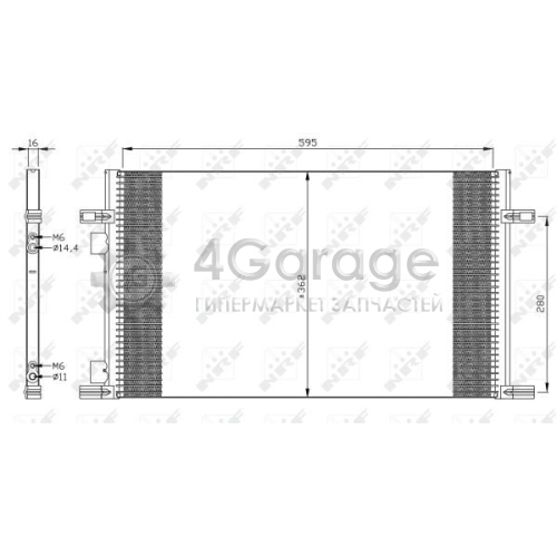 NRF 35298 Конденсатор кондиционер EASY FIT