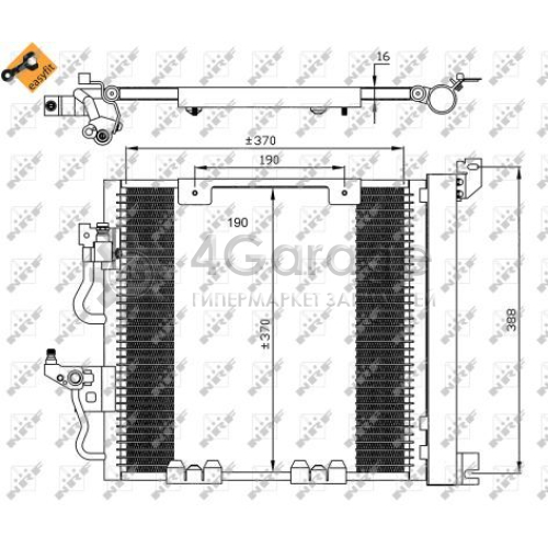 NRF 35598 Конденсатор кондиционер EASY FIT