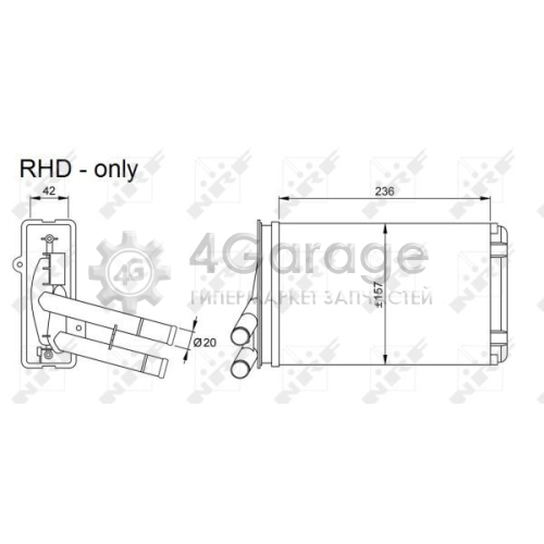 Теплообменник отопление салона NRF 54302 в Нижнем Новгороде