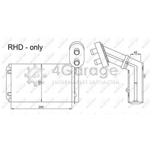 Теплообменник отопление салона NRF 54253 в Нижнем Новгороде