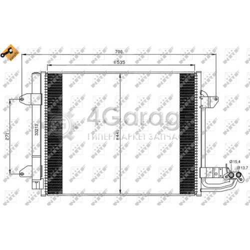 NRF 35521 Конденсатор кондиционер EASY FIT