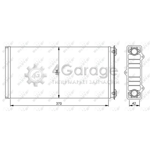 NRF 54254 Теплообменник отопление салона