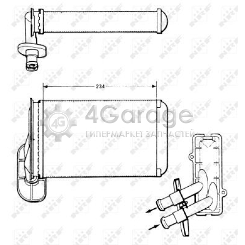NRF 58622 Теплообменник отопление салона