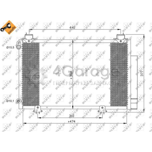 NRF 35333 Конденсатор кондиционер EASY FIT