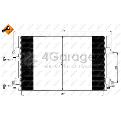 NRF 35557 Конденсатор кондиционер EASY FIT