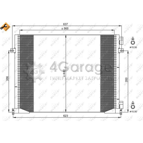 NRF 35914 Конденсатор кондиционер EASY FIT