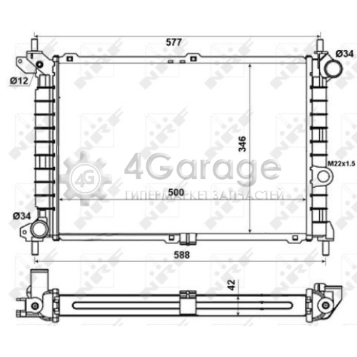 NRF 52142 Радиатор охлаждение двигателя EASY FIT