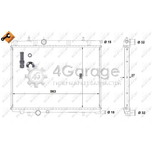 NRF 58312 Радиатор охлаждение двигателя EASY FIT