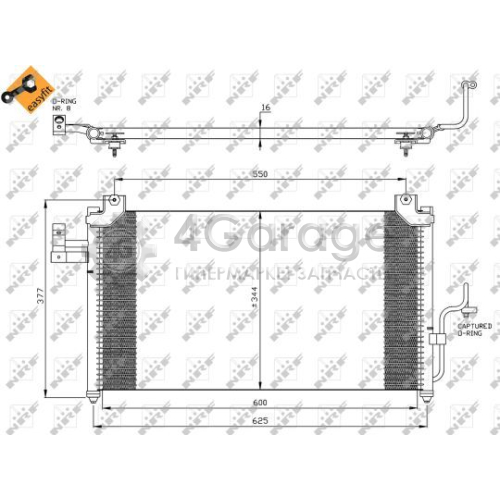 NRF 35356 Конденсатор кондиционер EASY FIT